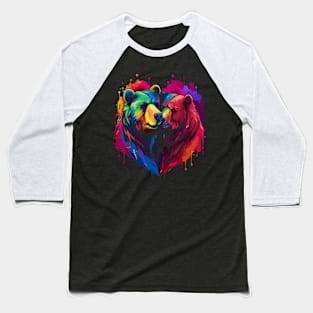 Grizzly Bear Couple Valentine Baseball T-Shirt